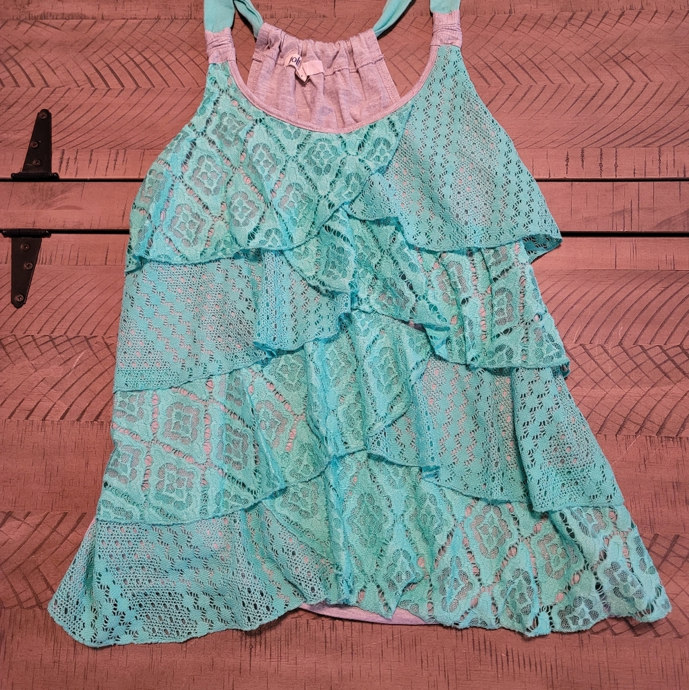 M Jolt Teal/Gray Top